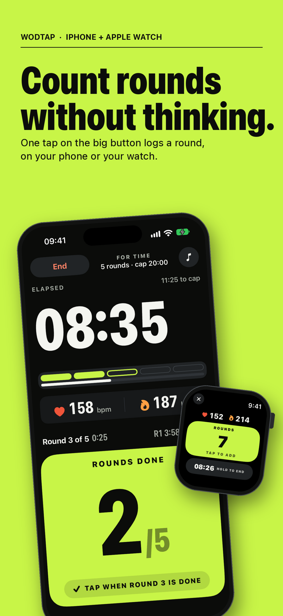 WODTap timer running